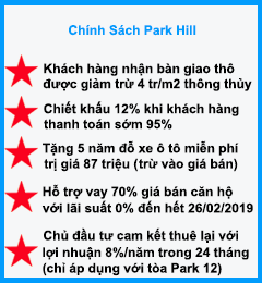 Chính sách bán hàng Times City Park Hill